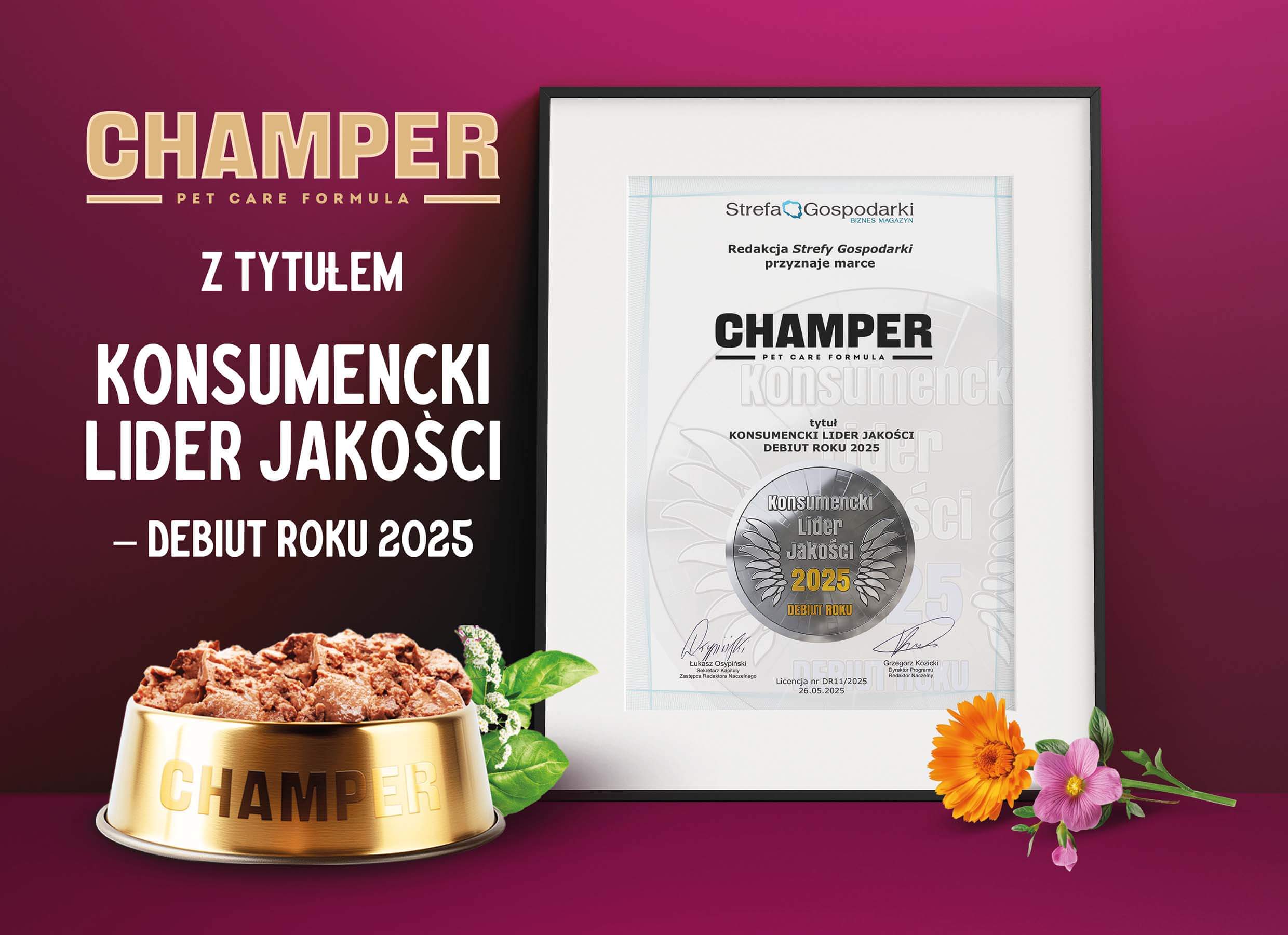 Champer - tytuł konsumencki lider jakości